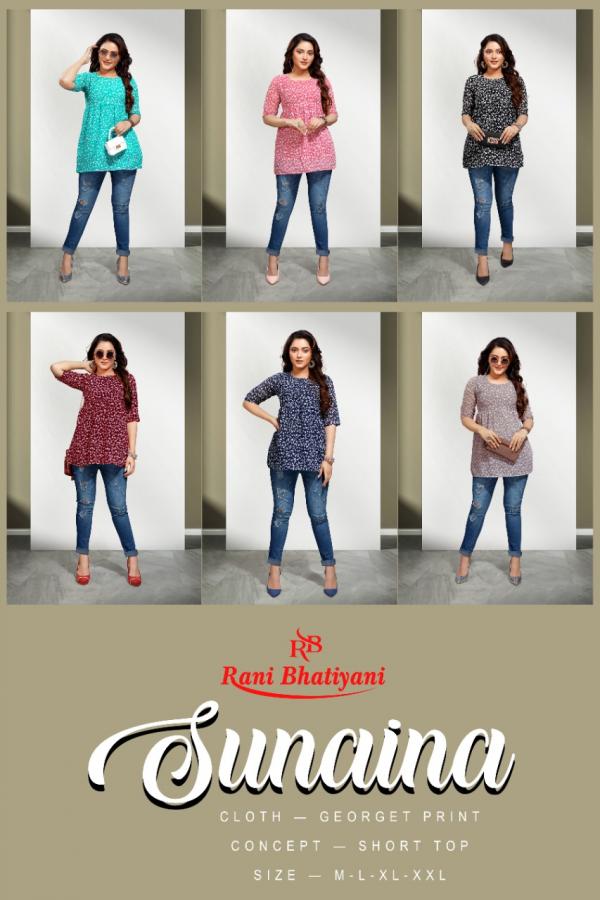 Rani bhatyani Sunaina 1 Georgette Tops Collection